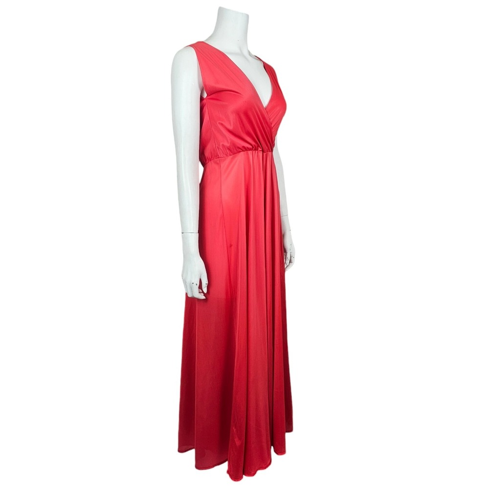 Vintage 70s Cattani of California Dark Pink Nylon Disco Hostess Palazzo Jumpsuit - Picture 7 of 12